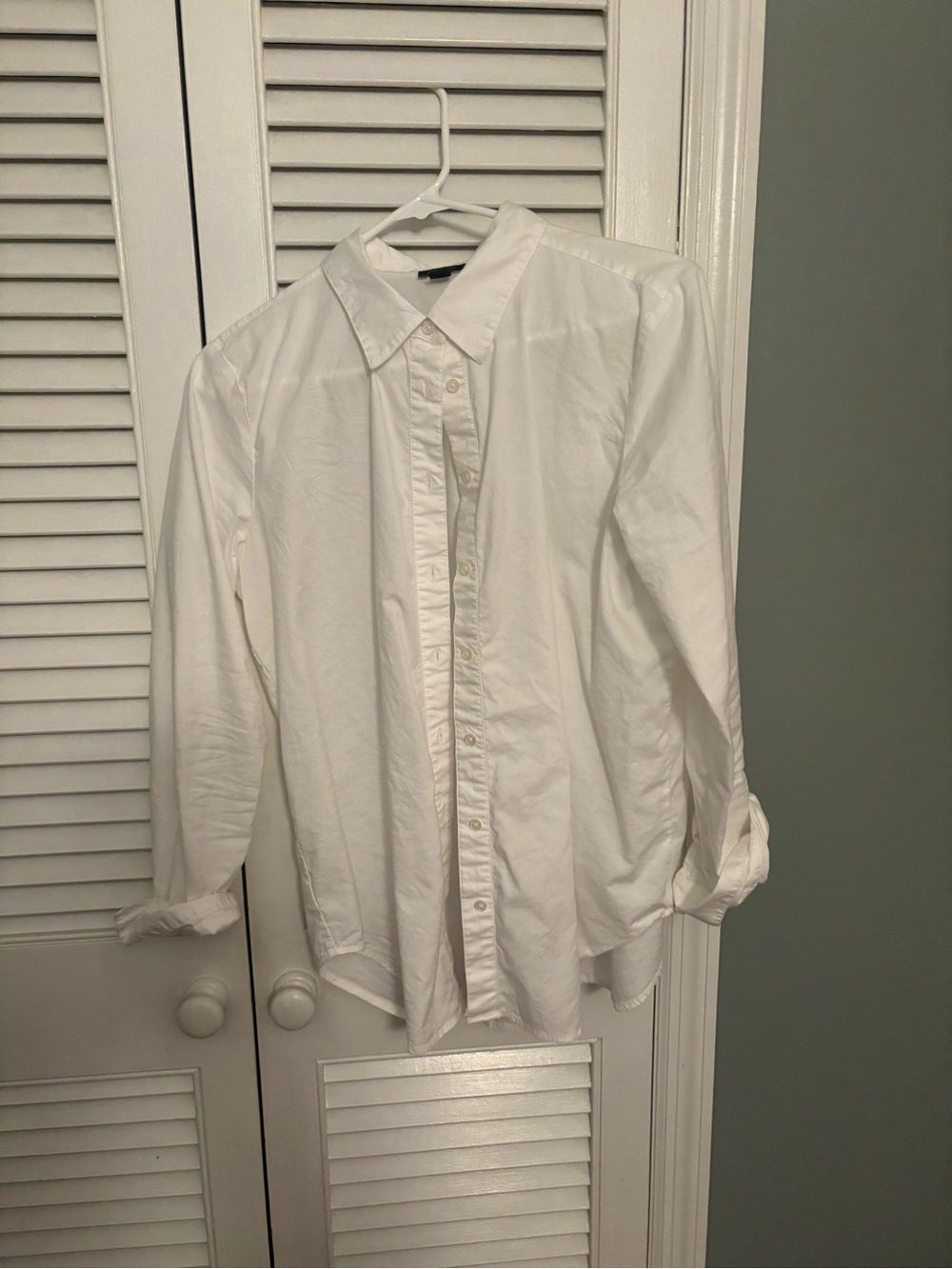 Ann Taylor Factory White Button-Down Shirt